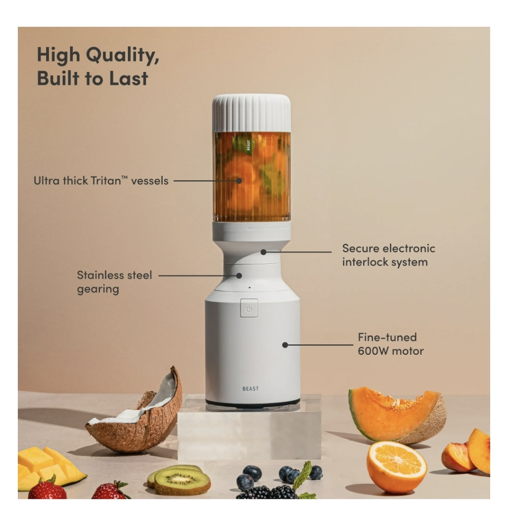 Beast Mini Blender 3 Vessel Set In White - Picture 3 of 16